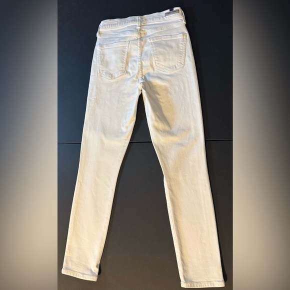 Citizens of Humanity White Denim Rocket Crop High Rise Skinny Jeans Sz 24 Preppy - Picture 3 of 9